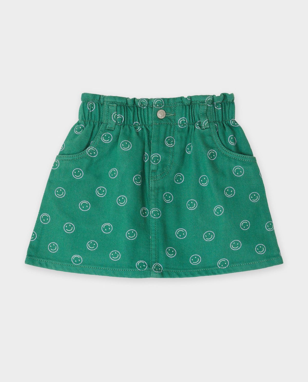 Jeansrok met smileyprint