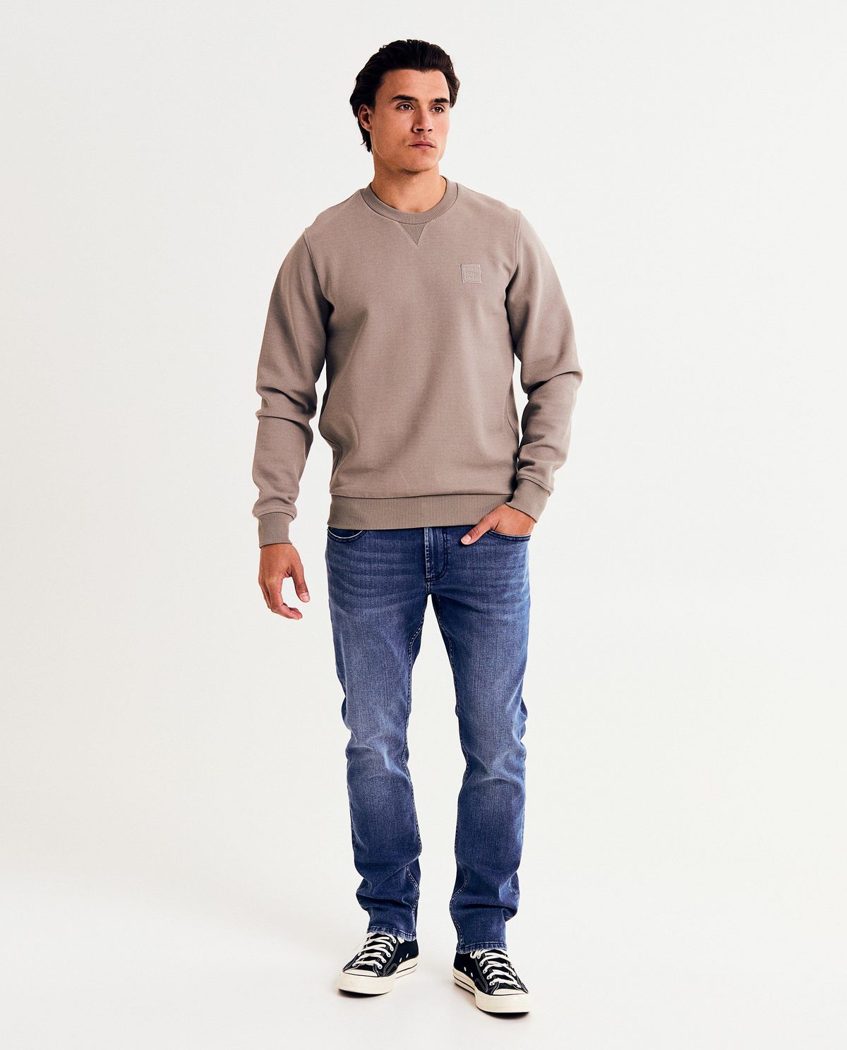 Blauwe jeans, slim fit