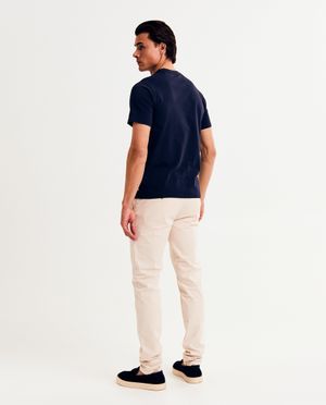 Broeken - Beige broek, slim fit