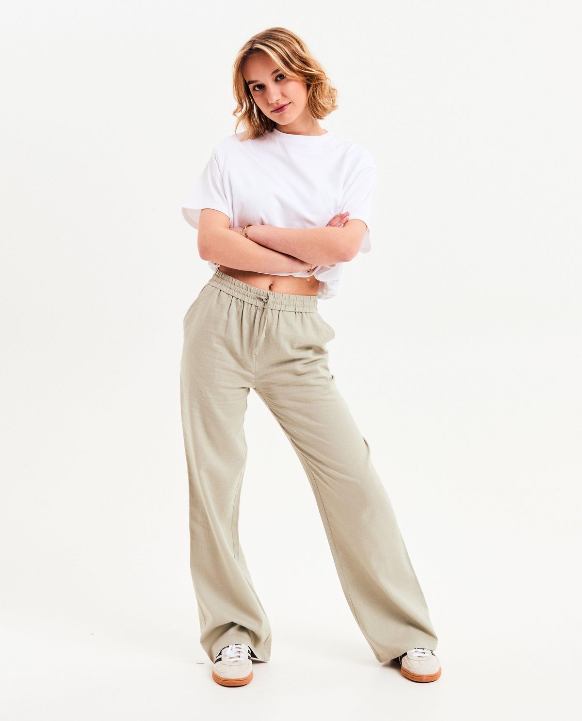 Groene broek, straight fit