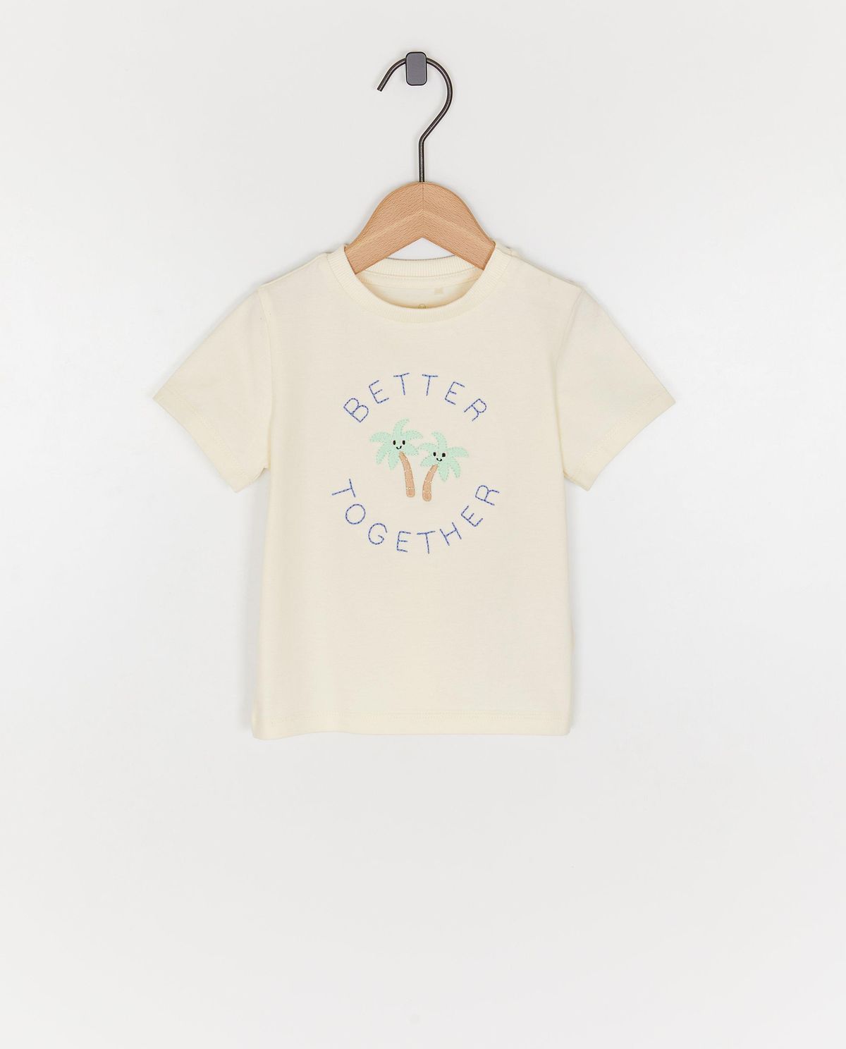 T-shirt met geborduurd opschrift