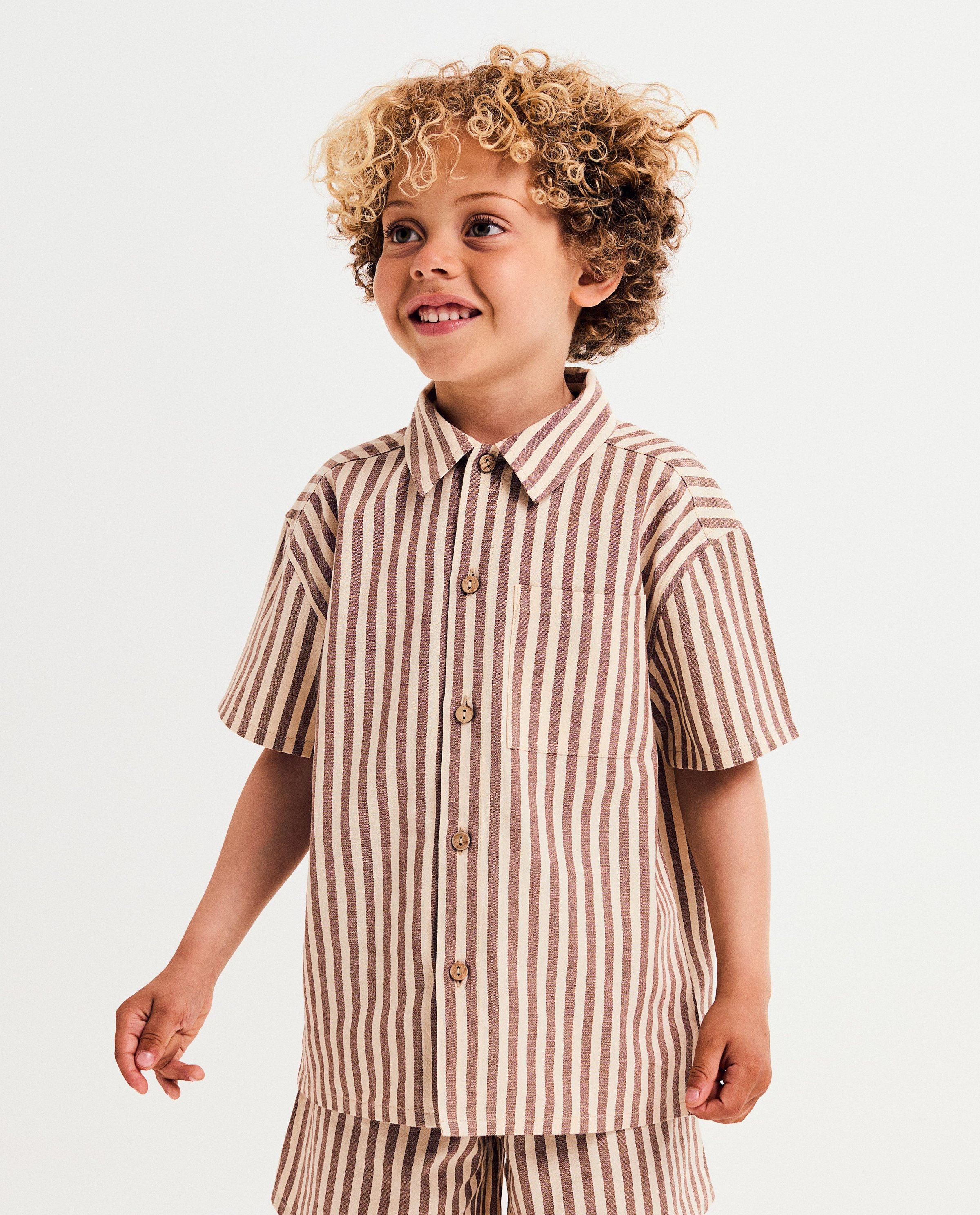 Chemise ray&eacute;e, loose fit, 92-128 - NICEfamily