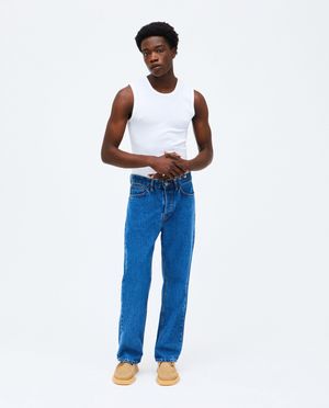 Blauwe jeans, relaxed fit - HNST