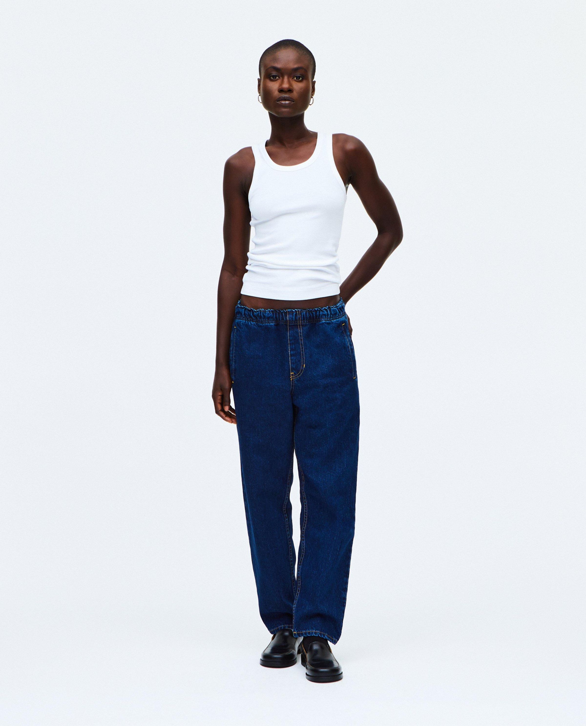 Donkerblauwe jeans - HNST