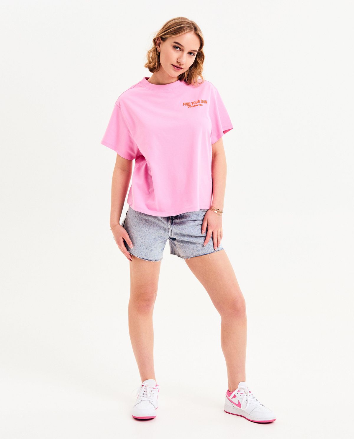 Jeansshort met rafels
