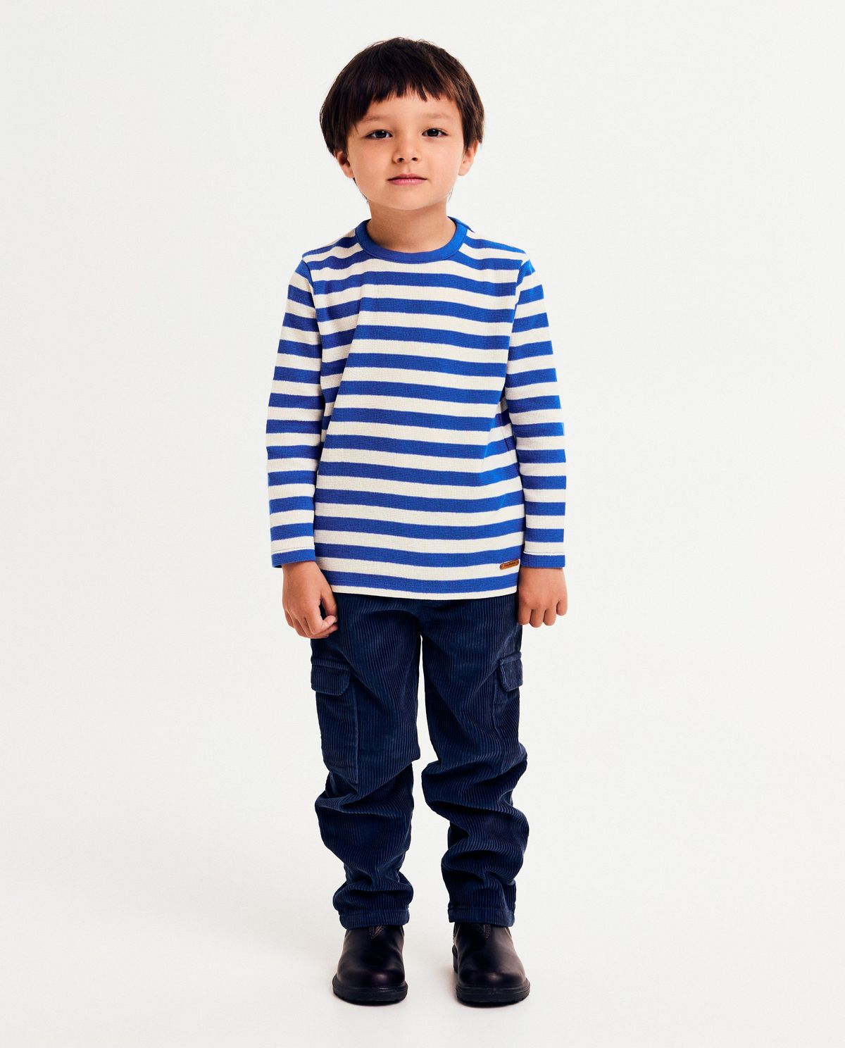 Broek van ribfluweel, relaxed fit
