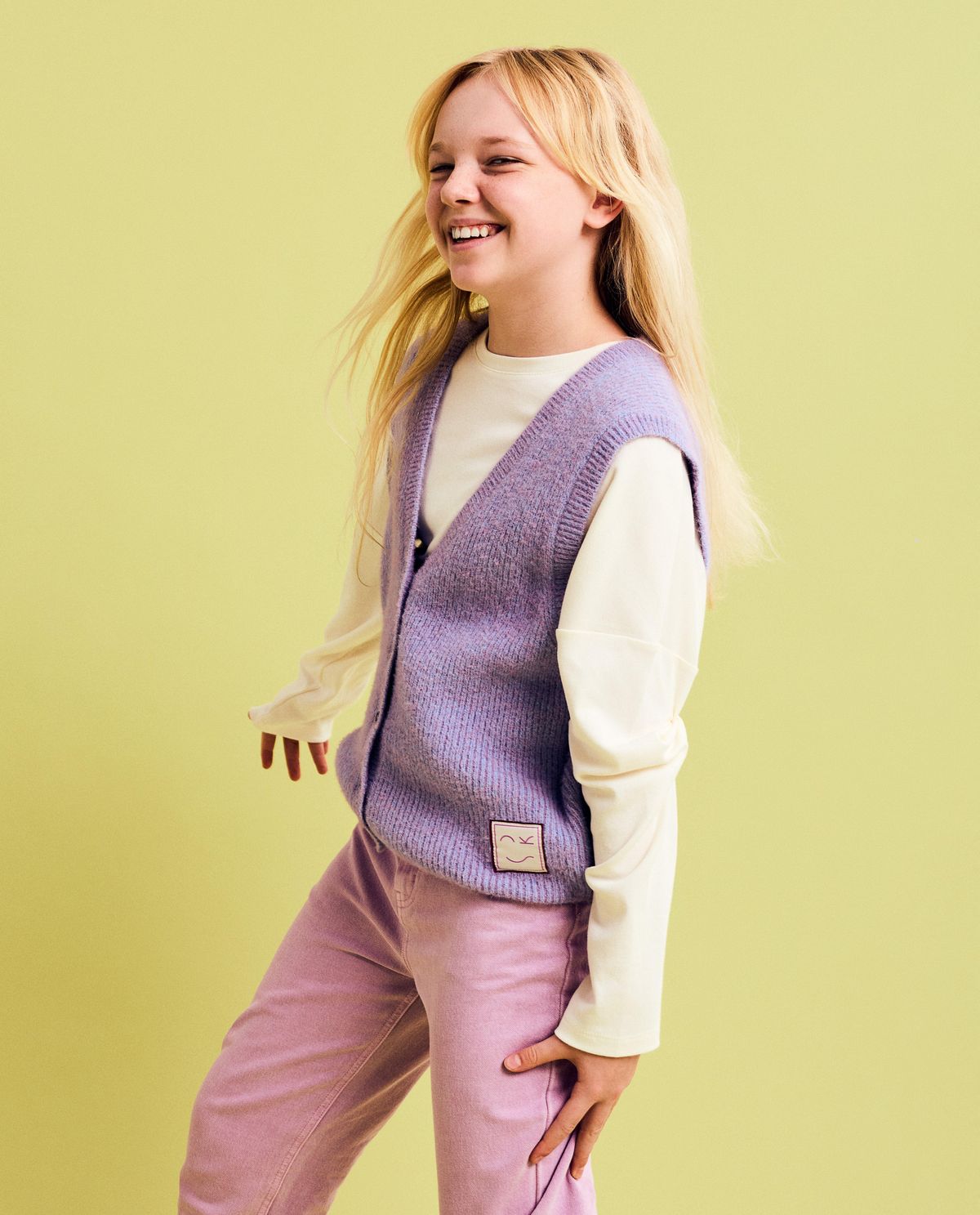 Mouwloze cardigan
