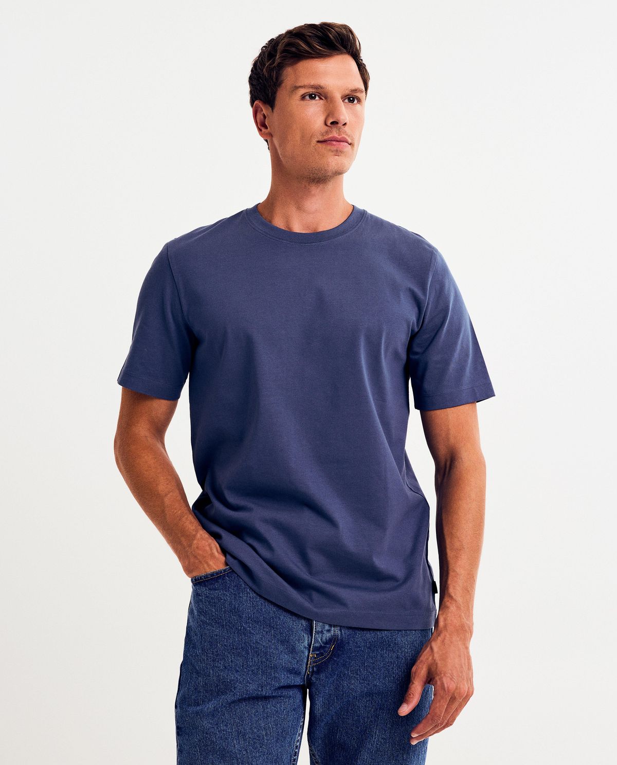 Blauw T-shirt, regular fit