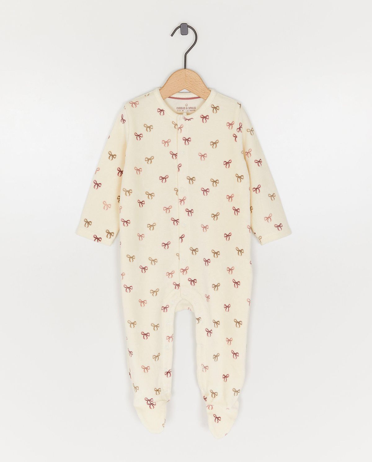 Fluwelen pyjama met voetjes