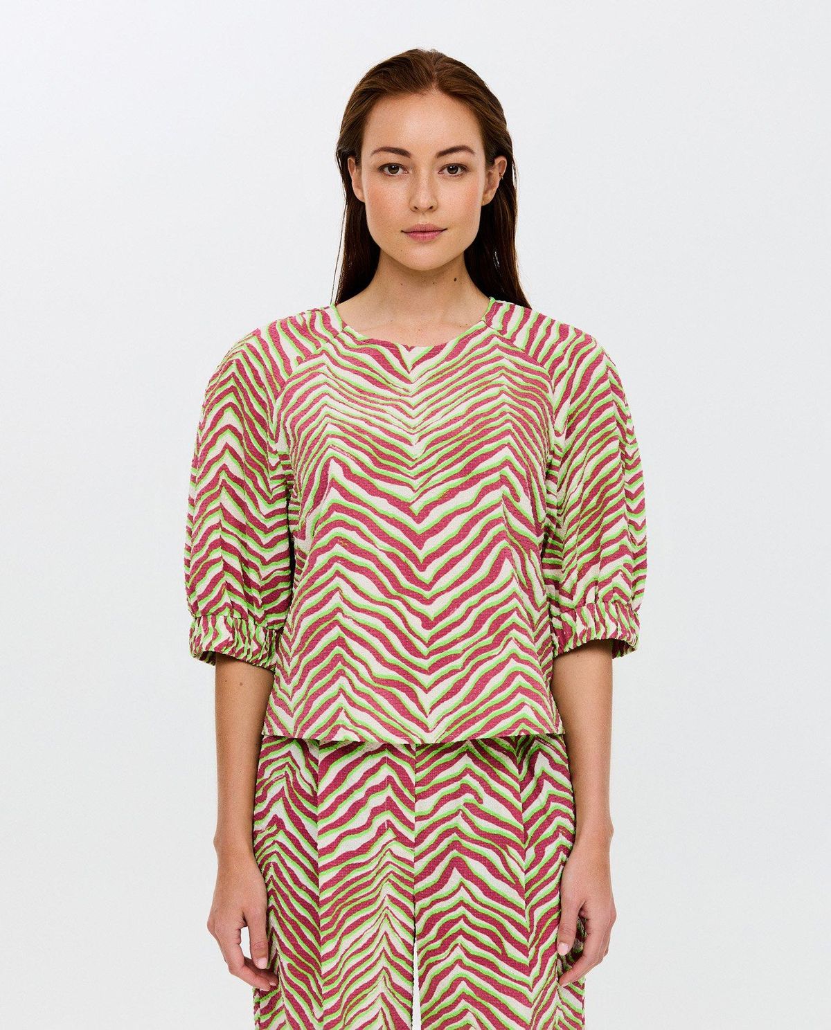 Blouse van gerecycleerd polyester