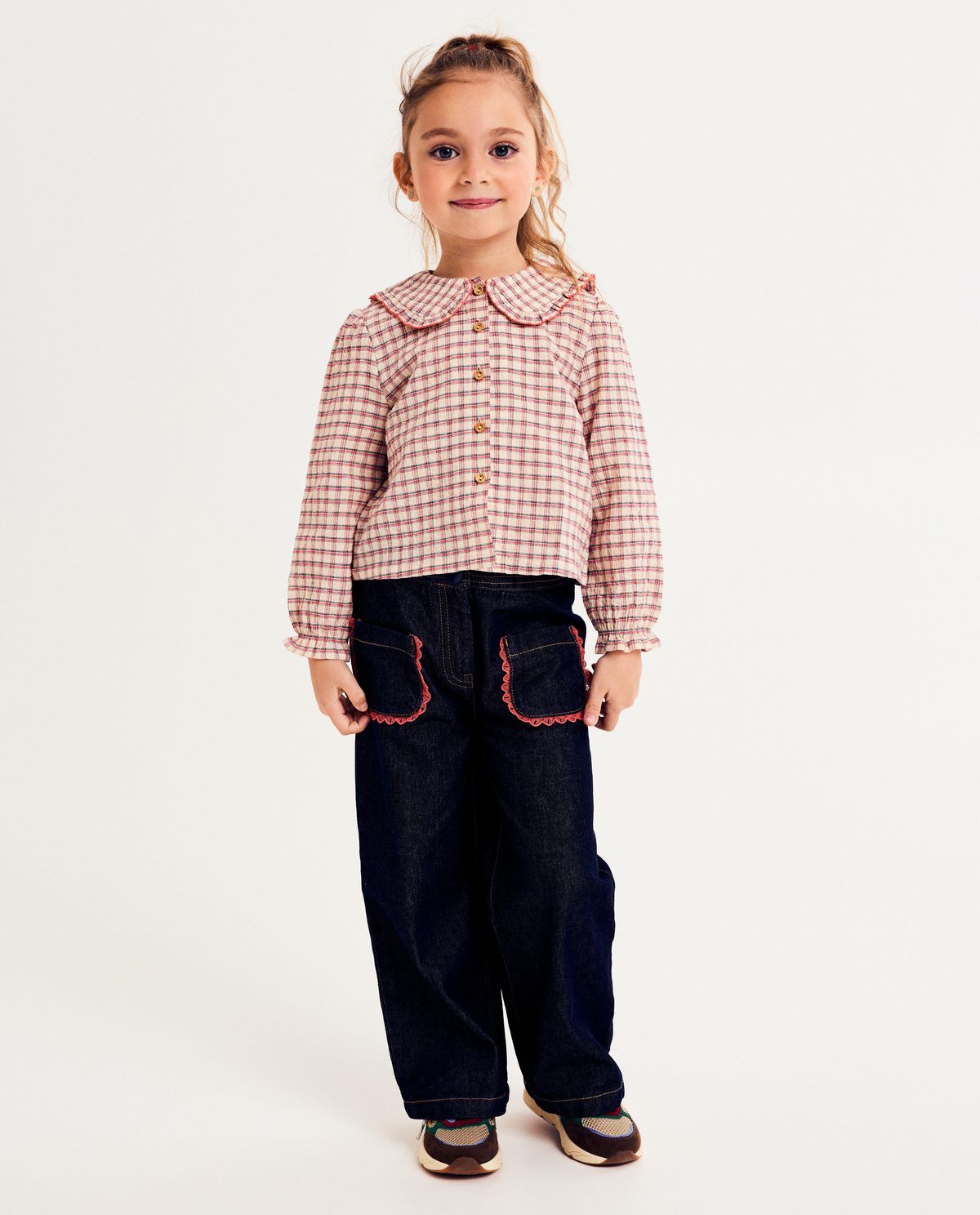 Donkerblauwe jeans, wide fit