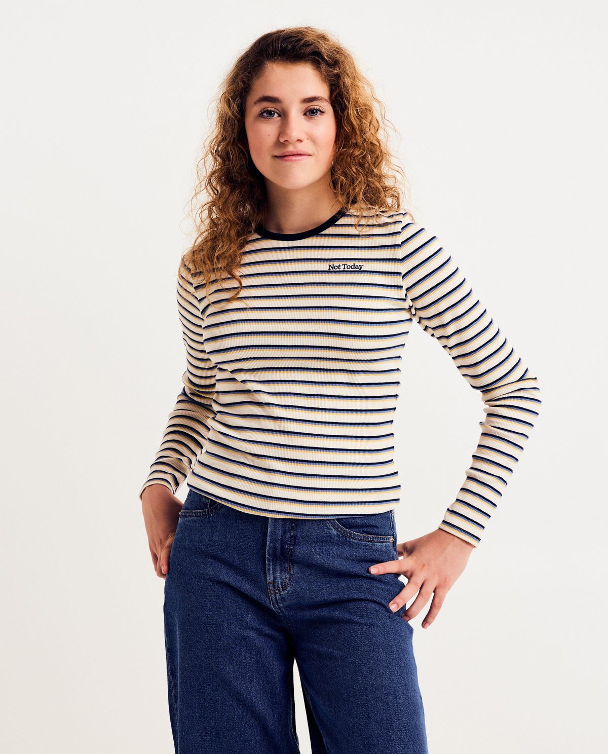 Longsleeve met geborduurd opschrift