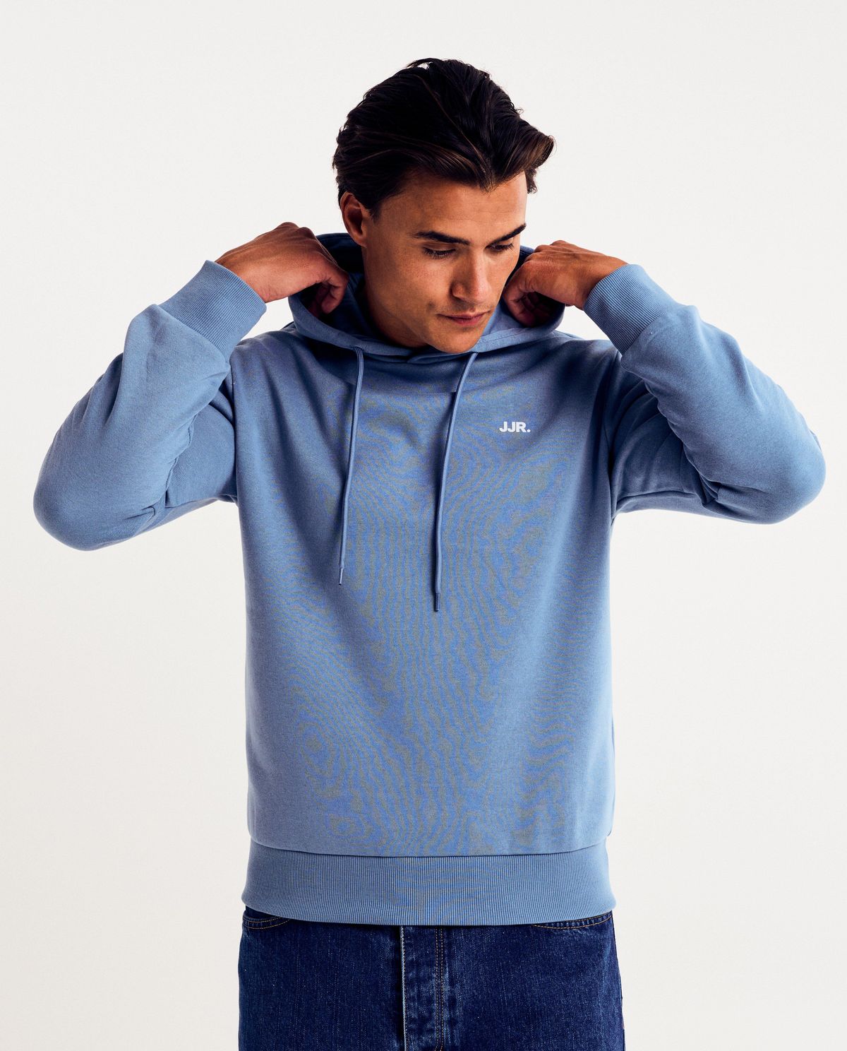 Blauwe hoodie