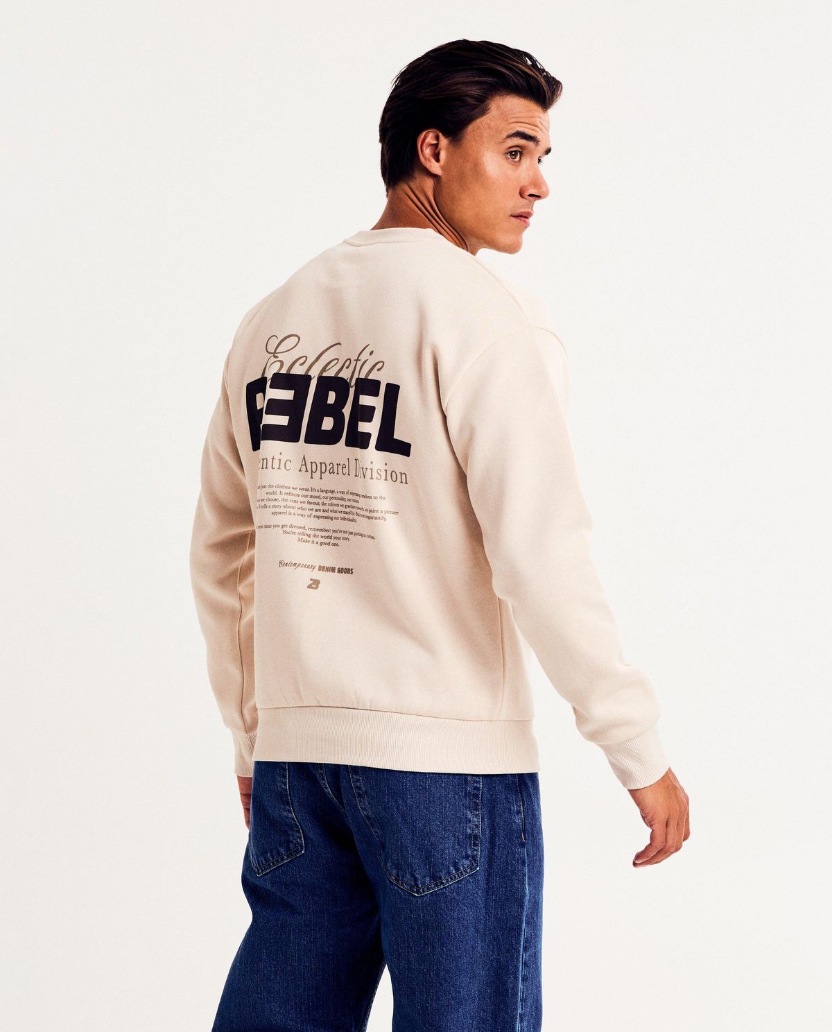 Sweater met backprint
