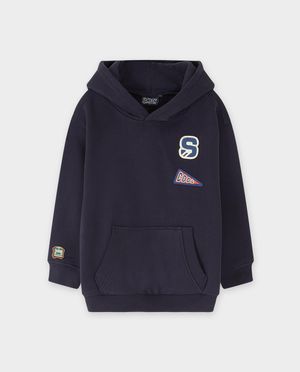 Sweats - Sweat &agrave; capuche avec &eacute;cussons brod&eacute;s