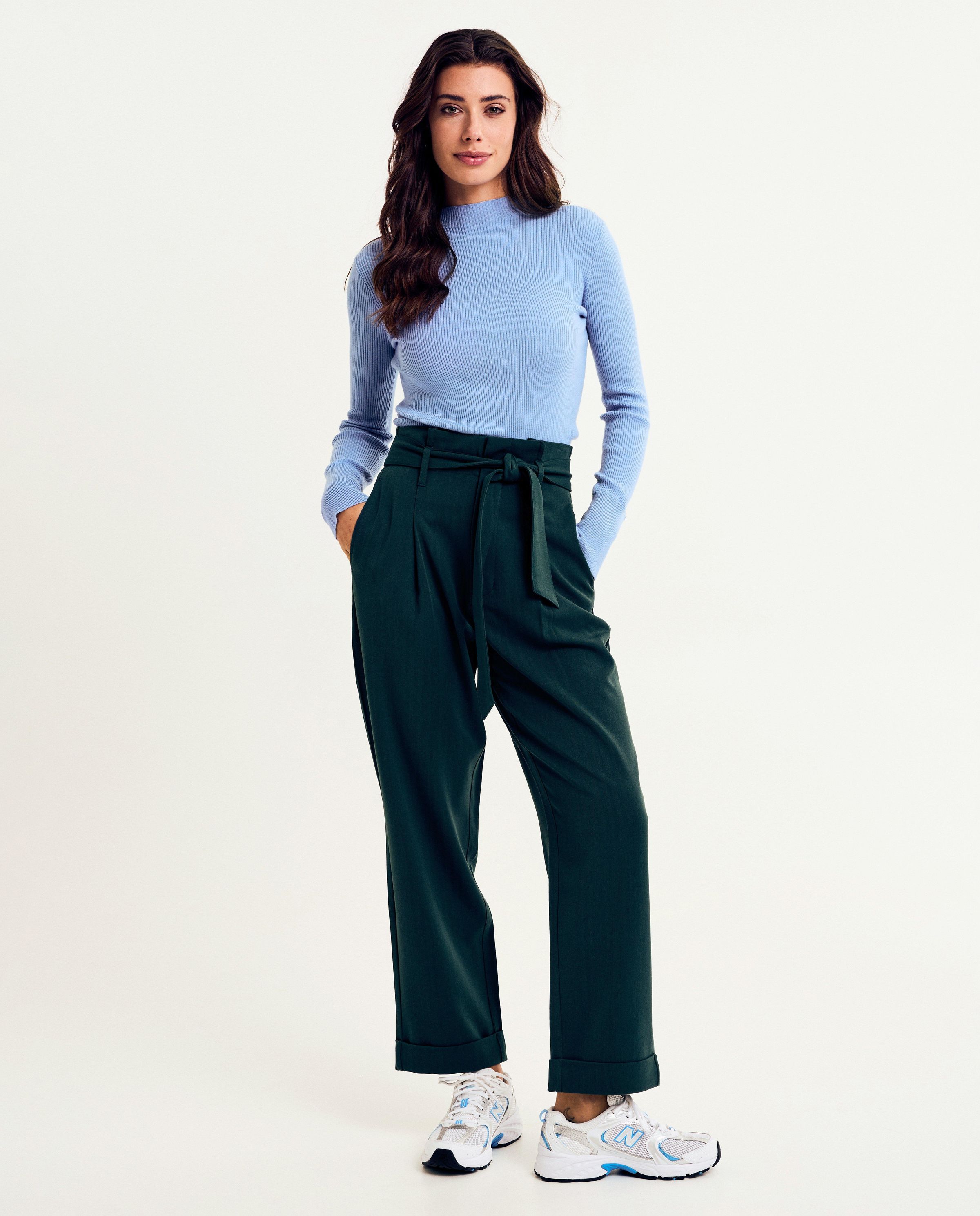 Donkergroene broek - Dina Tersago