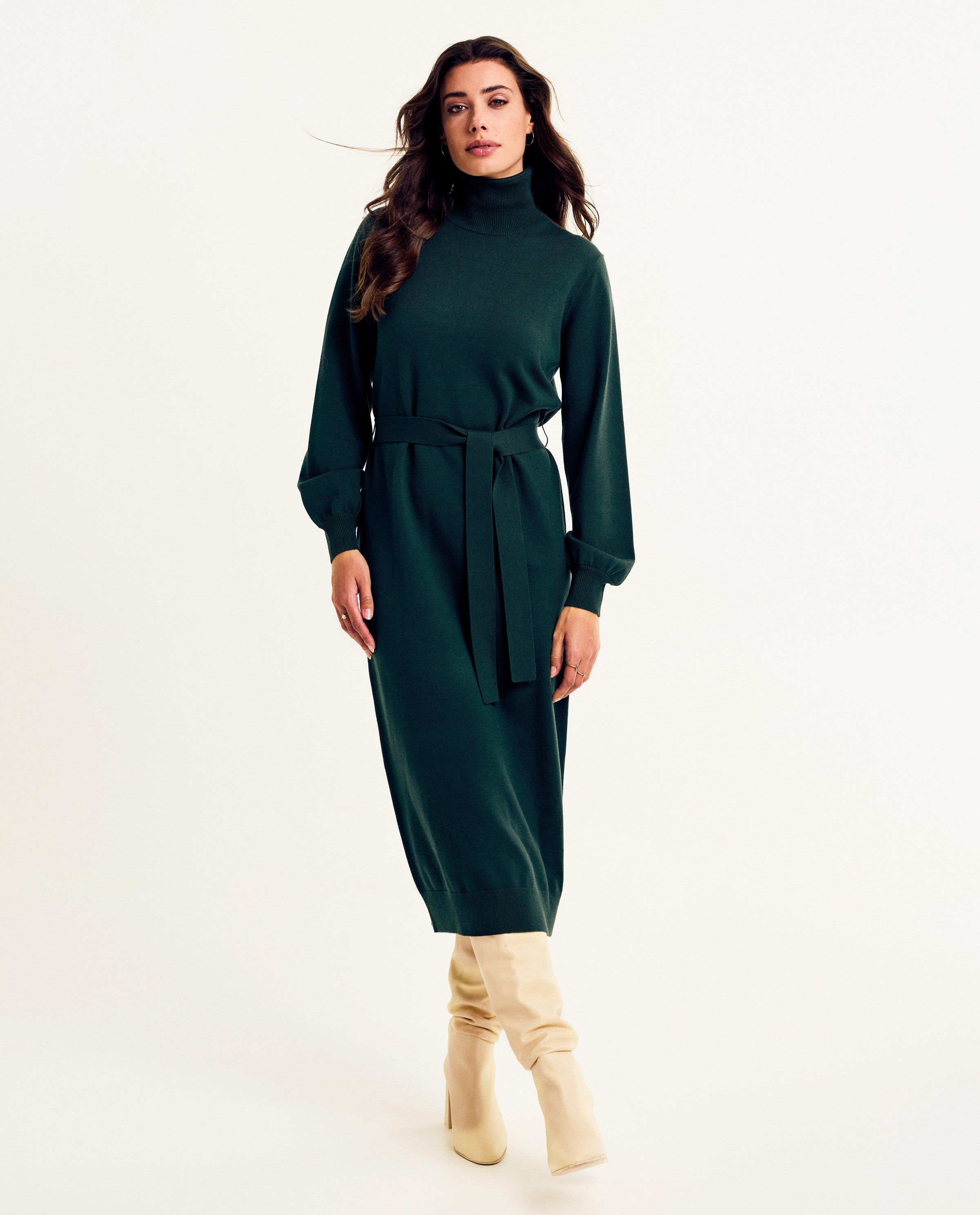 Donkergroene jurk - Dina Tersago