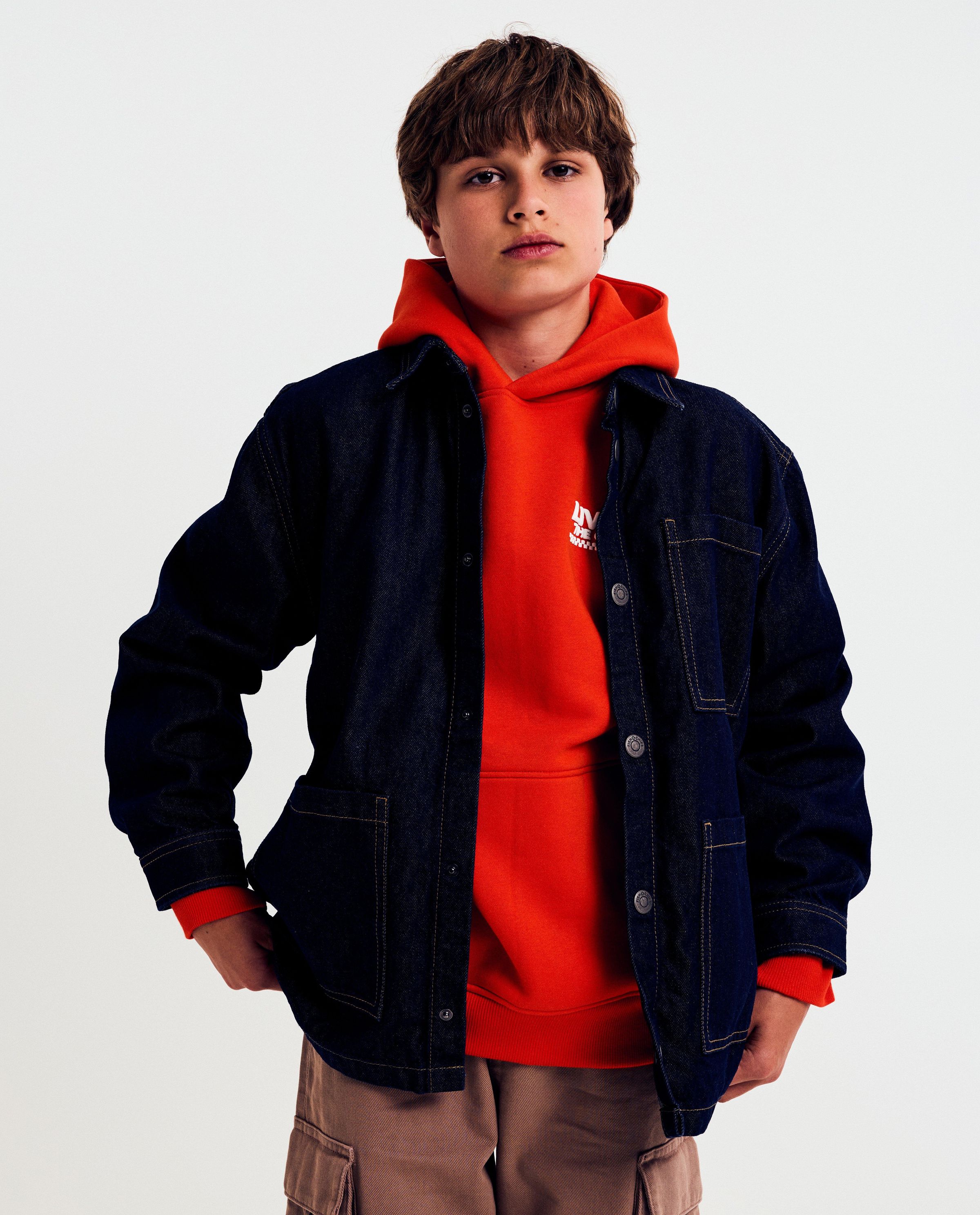 Donkerblauw jeansvest - Fish & Chips