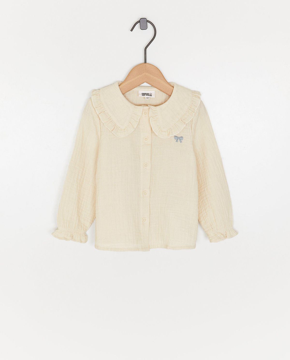 Tetra blouse met geborduurd strikje