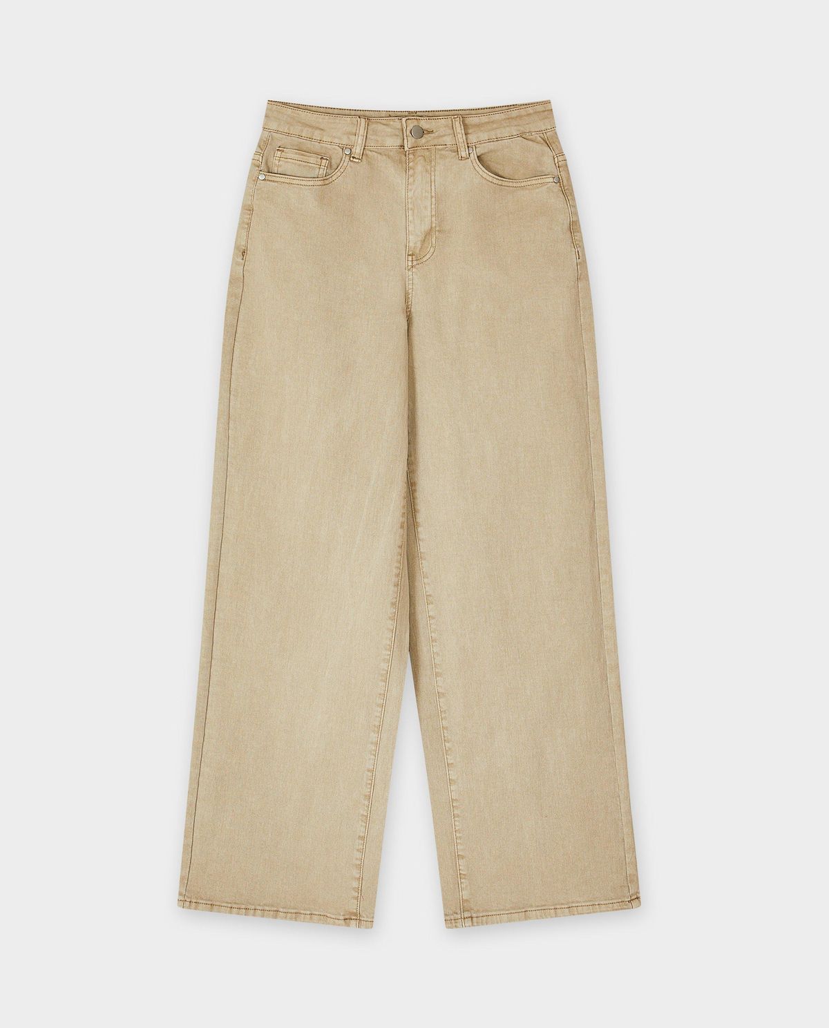 Lichtgroene jeans, straight fit