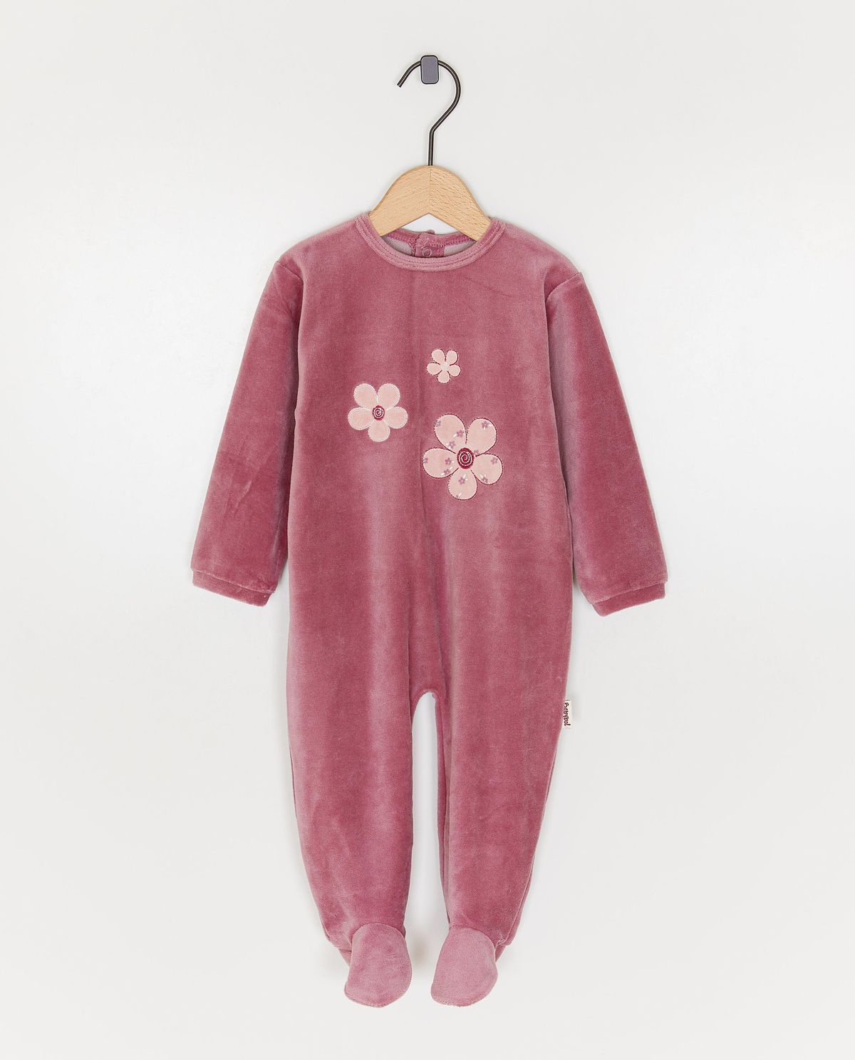 Fluwelen pyjama met voetjes