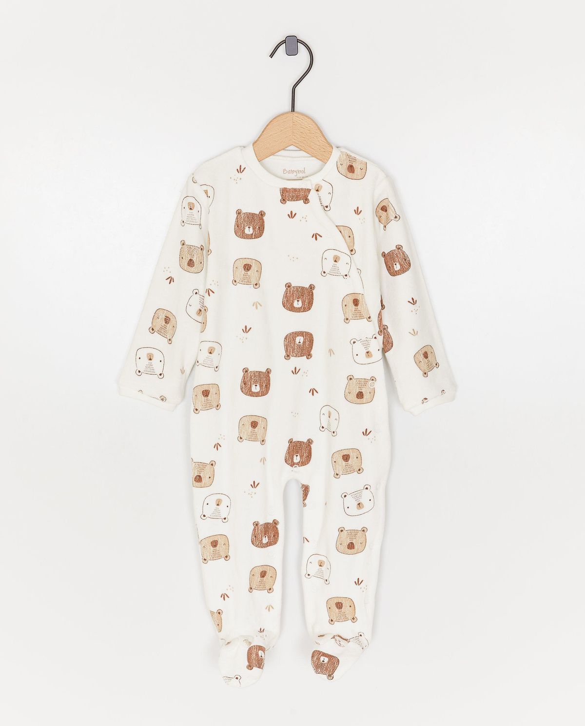Fluwelen pyjama met voetjes