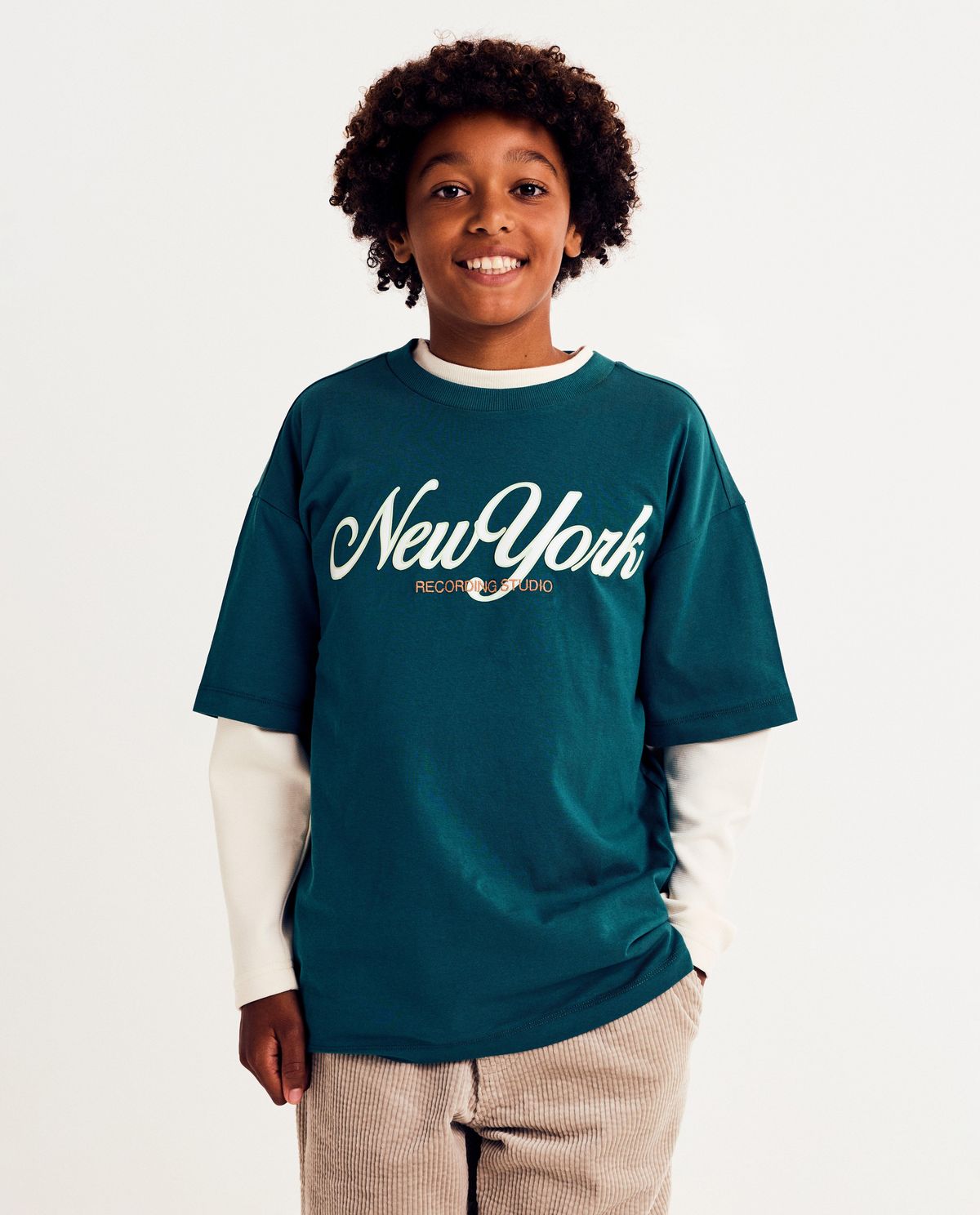 T-shirt met opschrift
