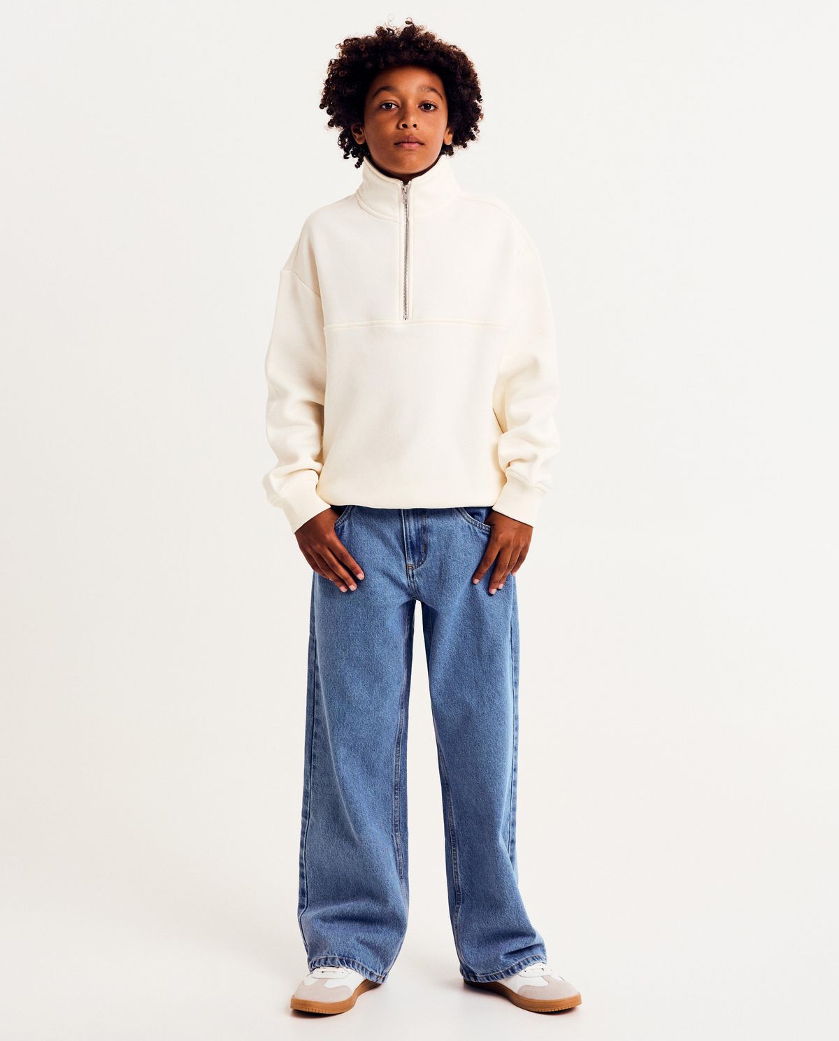 Blauwe jeans, loose fit