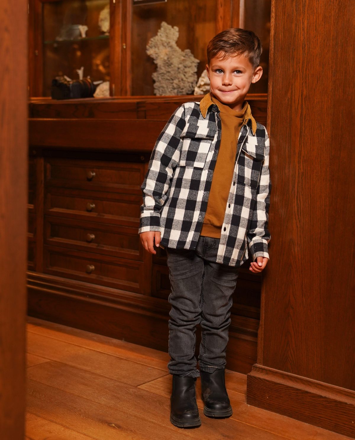 Donkergrijze jeans, skinny fit