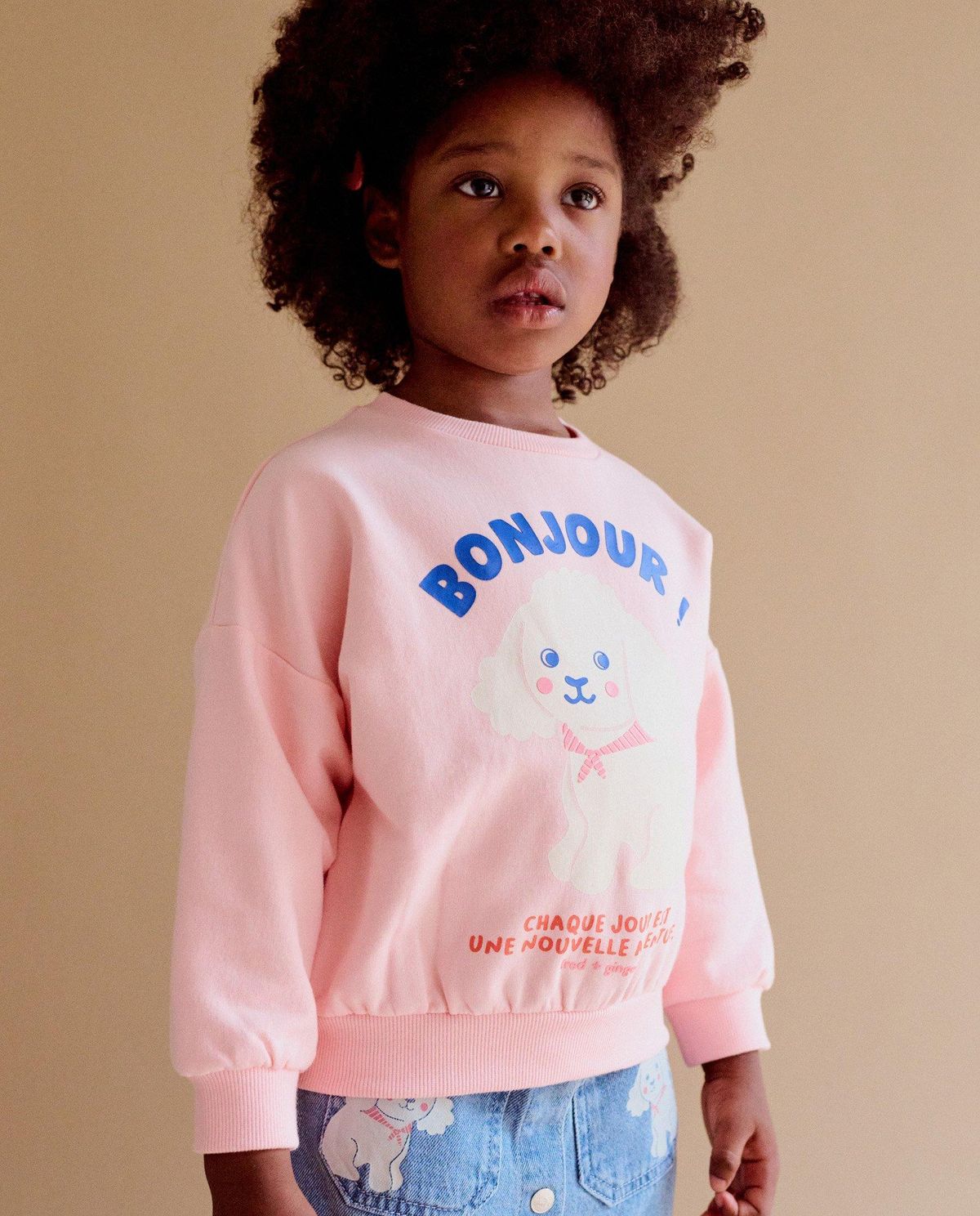Sweater met print hond, loose fit