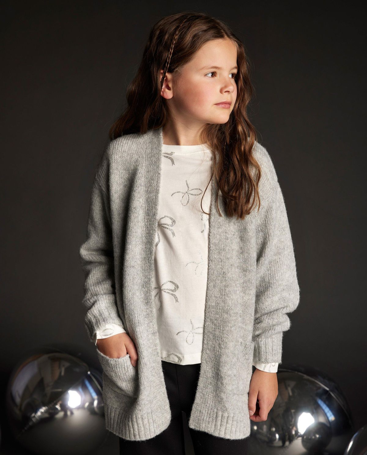 Grijze cardigan