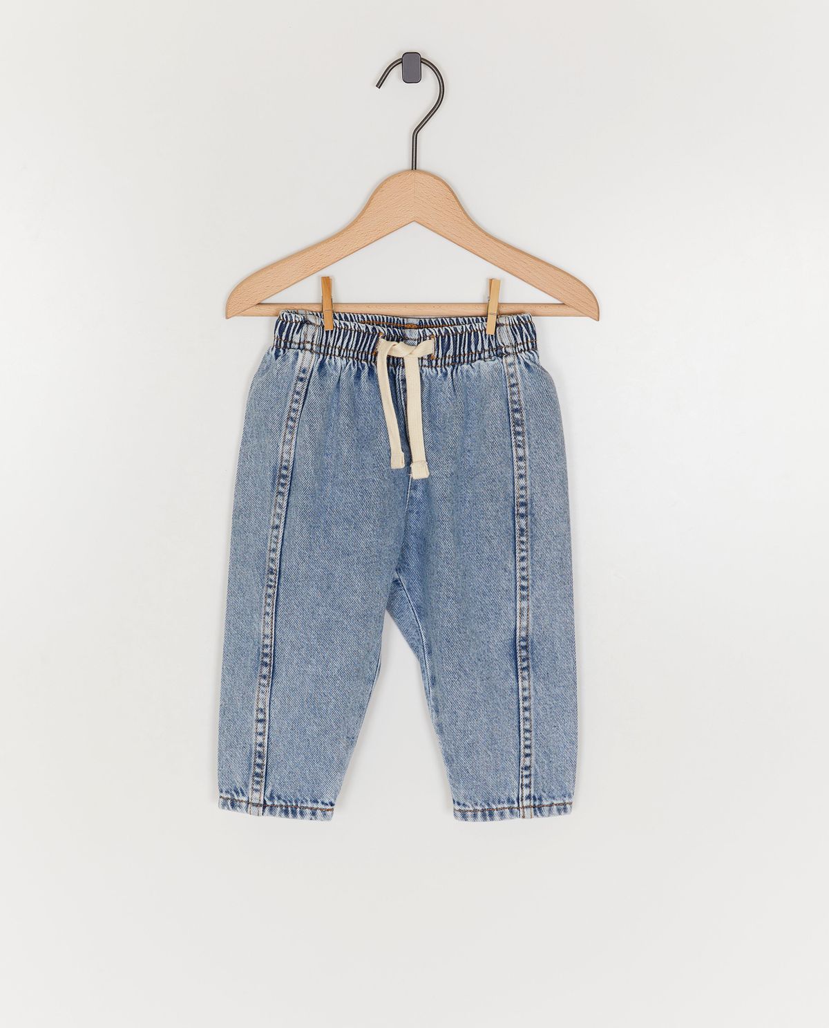 Jeans met verwassen look, baggy fit