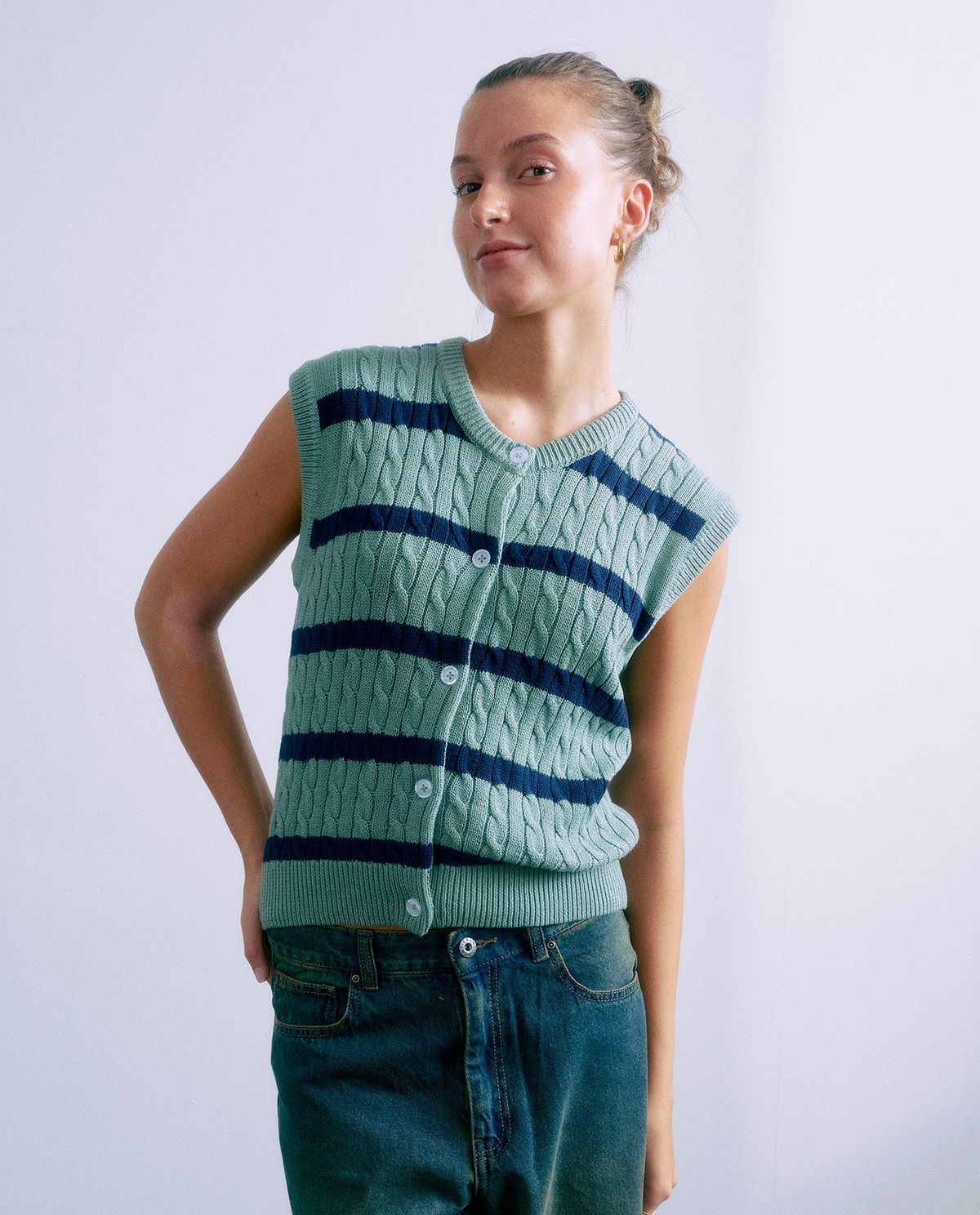 Cardigan met kabelpatroon