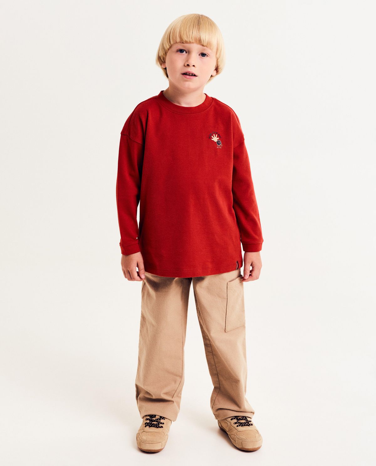 Lichtbruine broek, loose fit