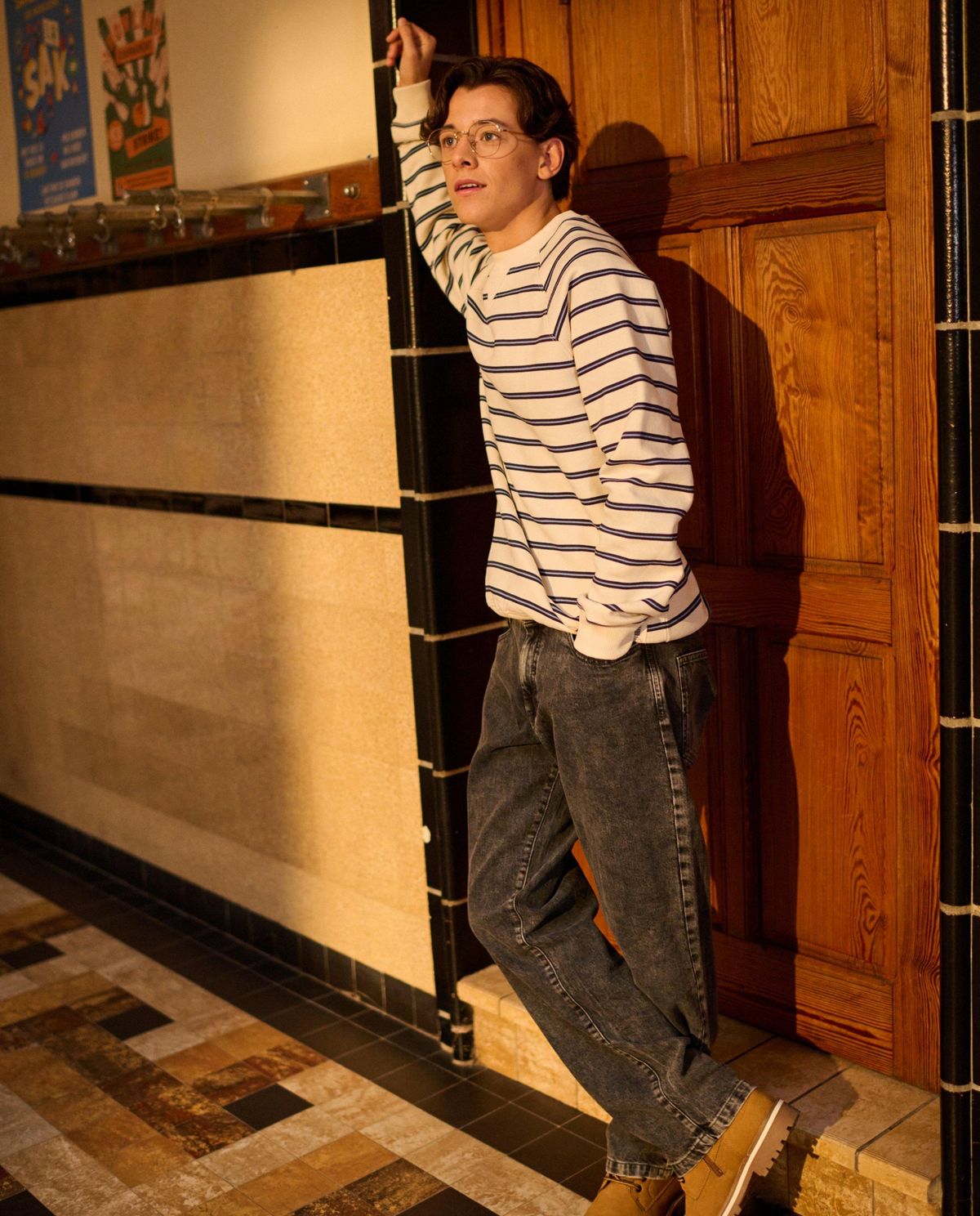 Grijze jeans, loose fit