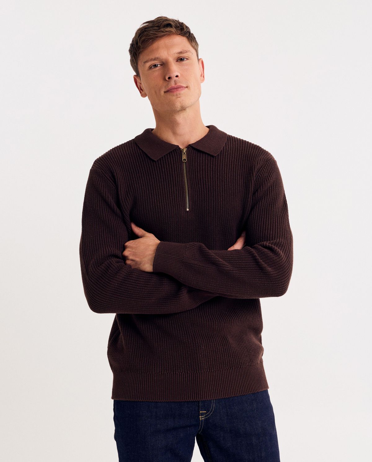 Trui met korte rits, S-XL
