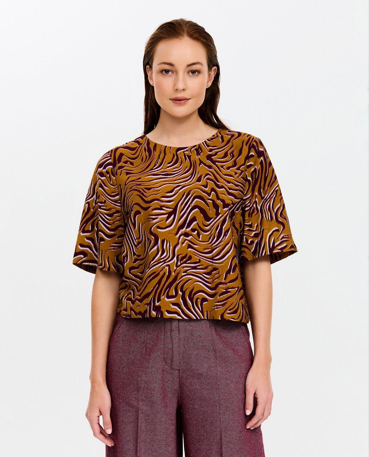 Blouse met zebraprint