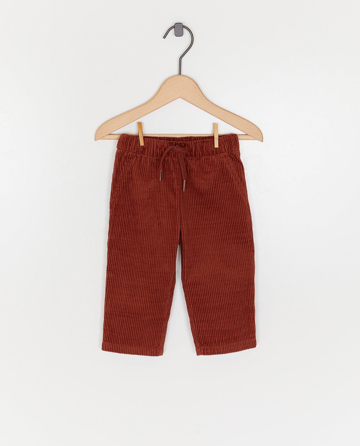 Broek van ribfluweel, wide fit