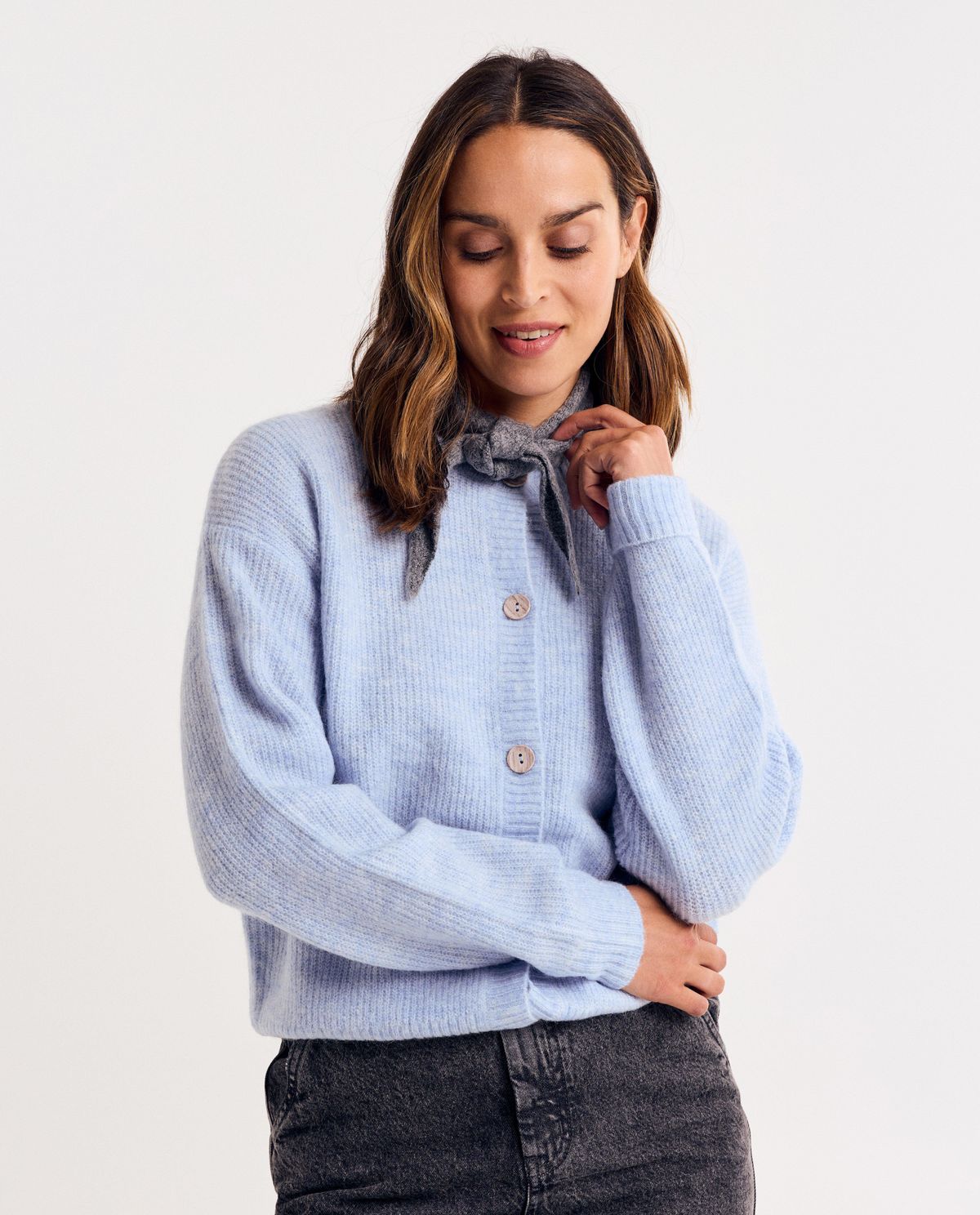 Blauwe cardigan, XS-XXL