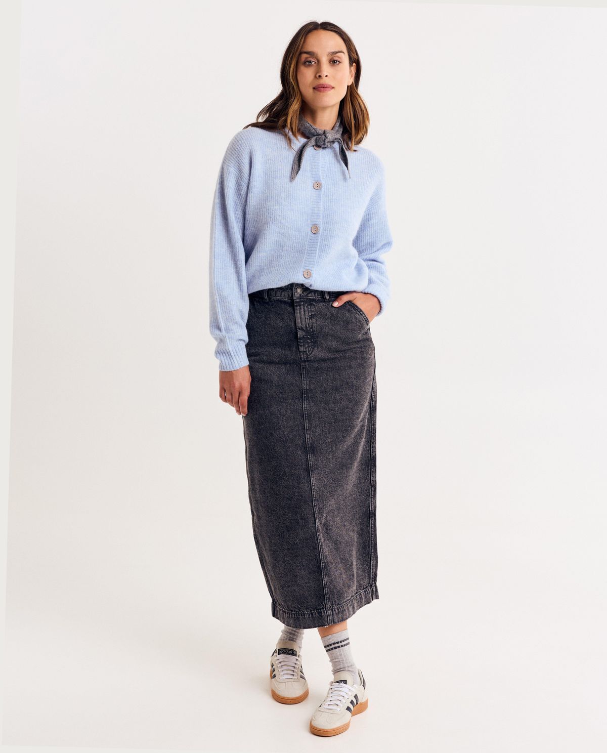 Jeansrok van biokatoen, straight fit, 34-46
