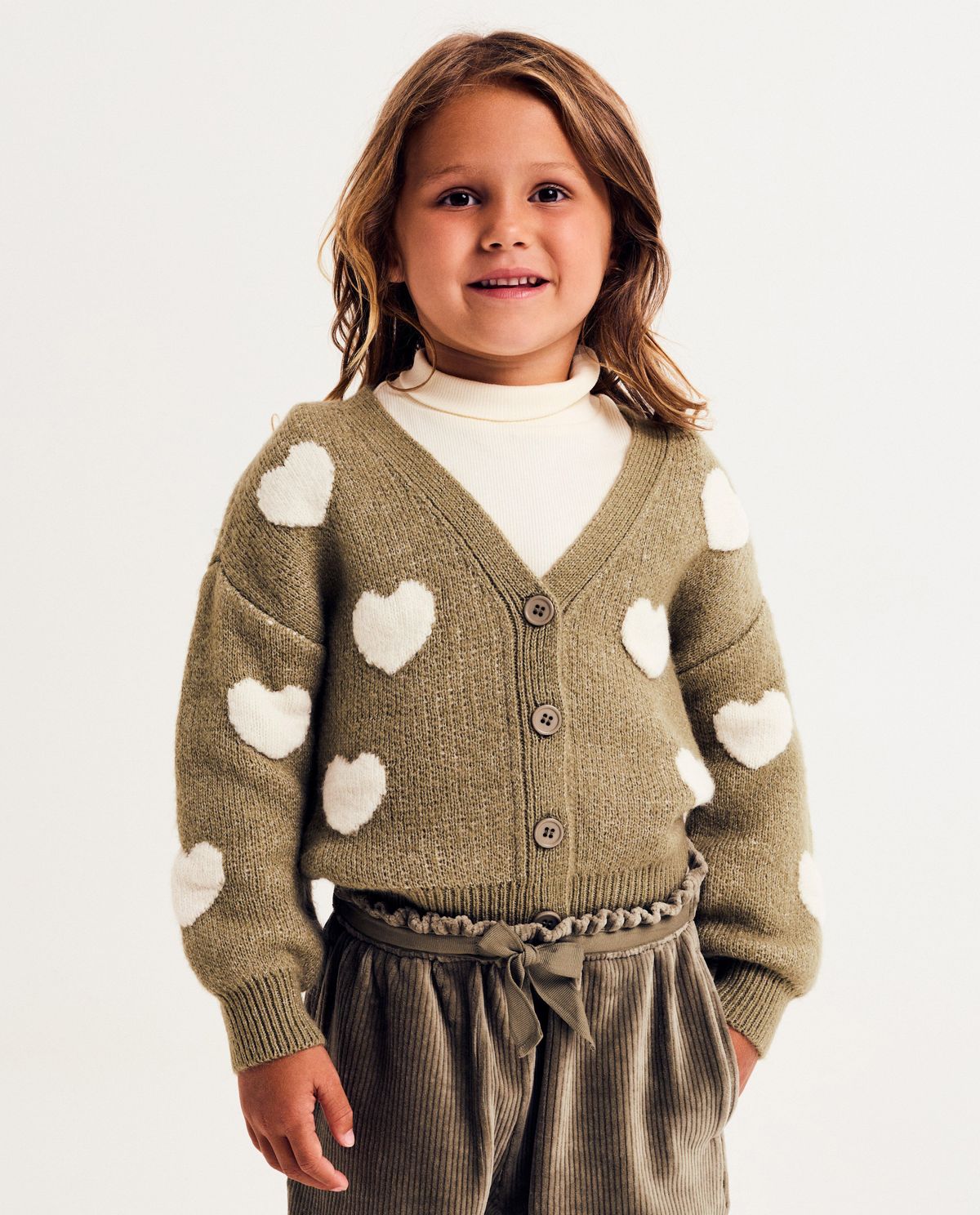 Cardigan met hartjesprint