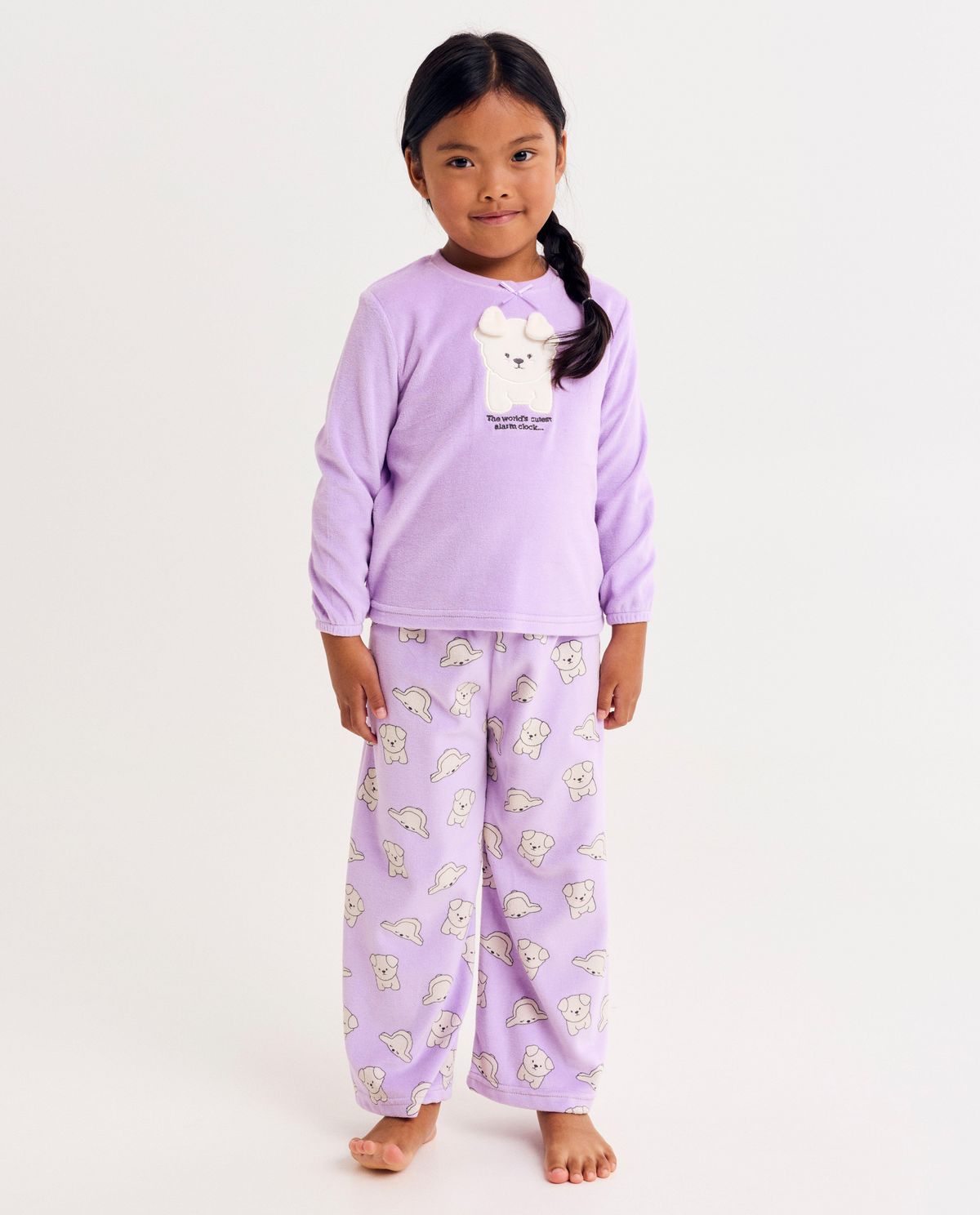 Pyjama met fluwelen hondje
