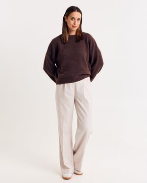 Broeken - Beige broek, loose fit