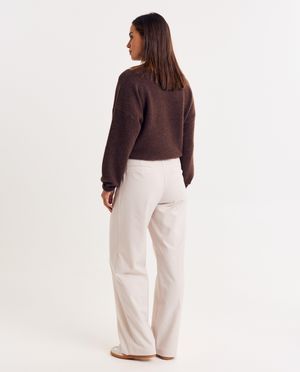 Broeken - Beige broek, loose fit