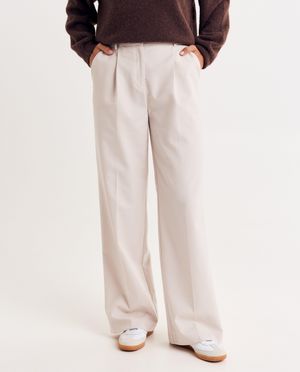Broeken - Beige broek, loose fit