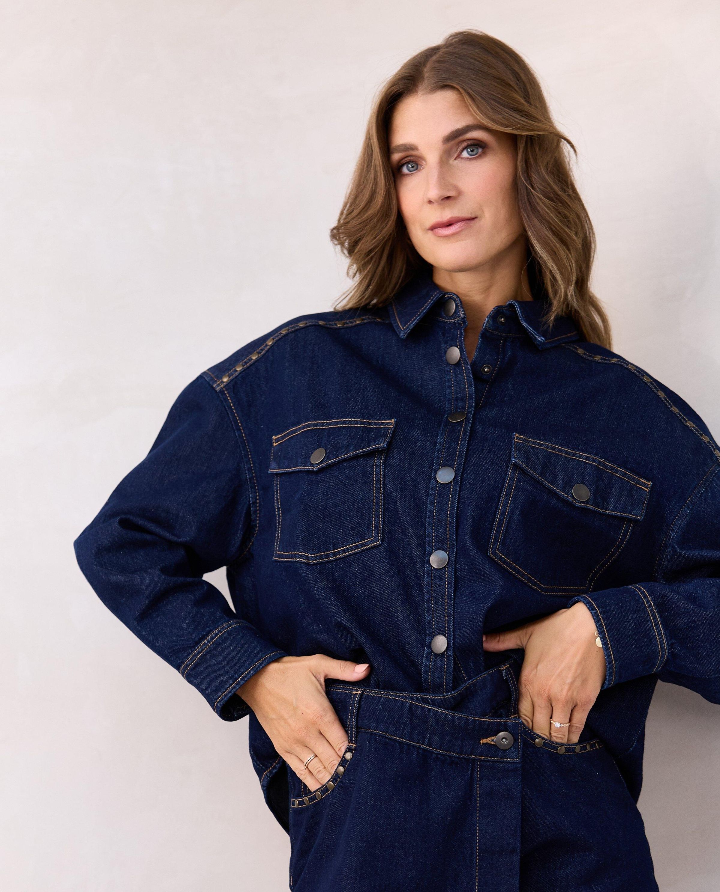 Raw denim jeanshemd, oversized fit - NICEfamily