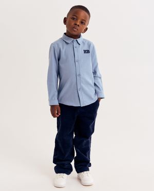 Hemden - Blauw hemd, regular fit