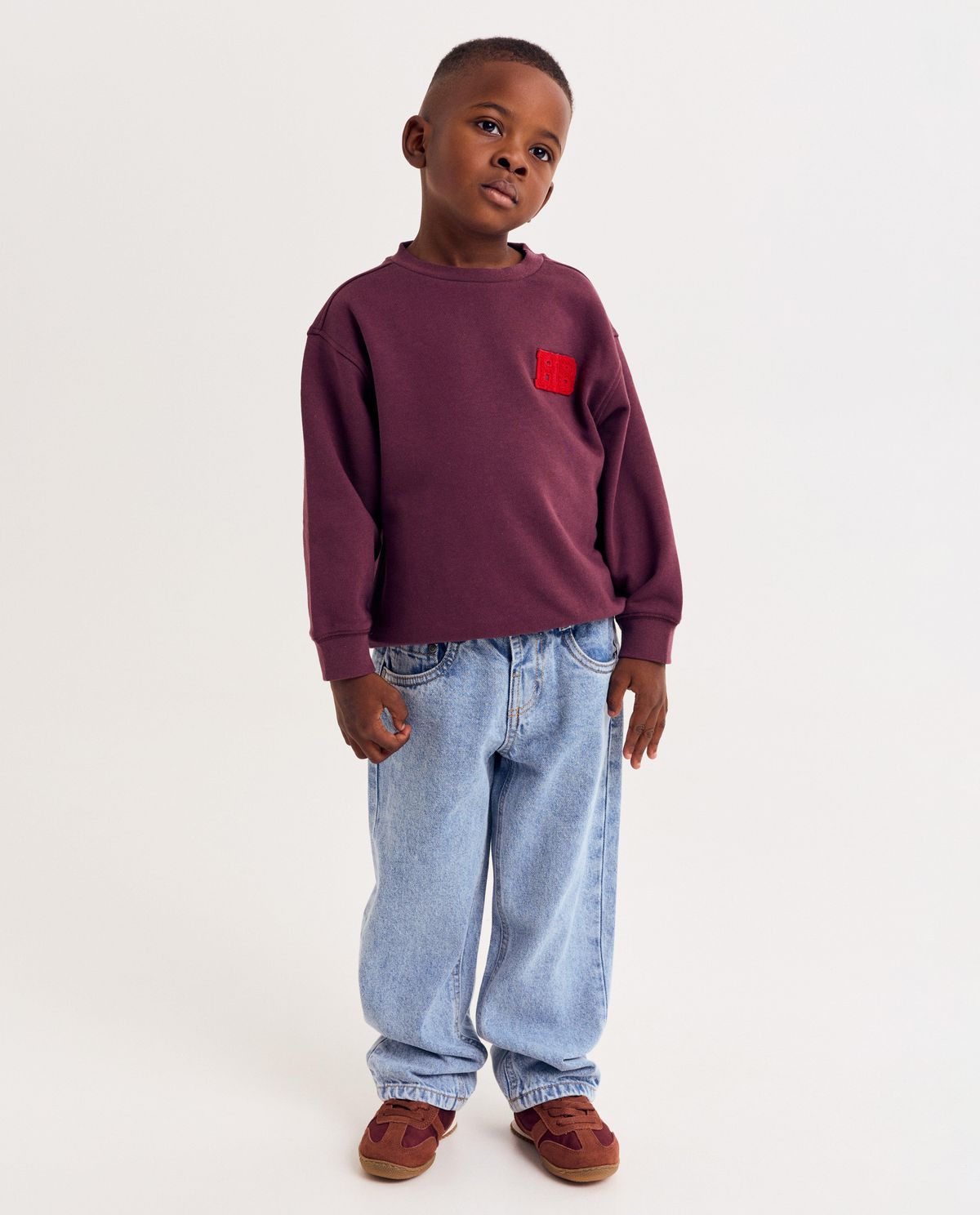 Lichtblauwe jeans, loose fit