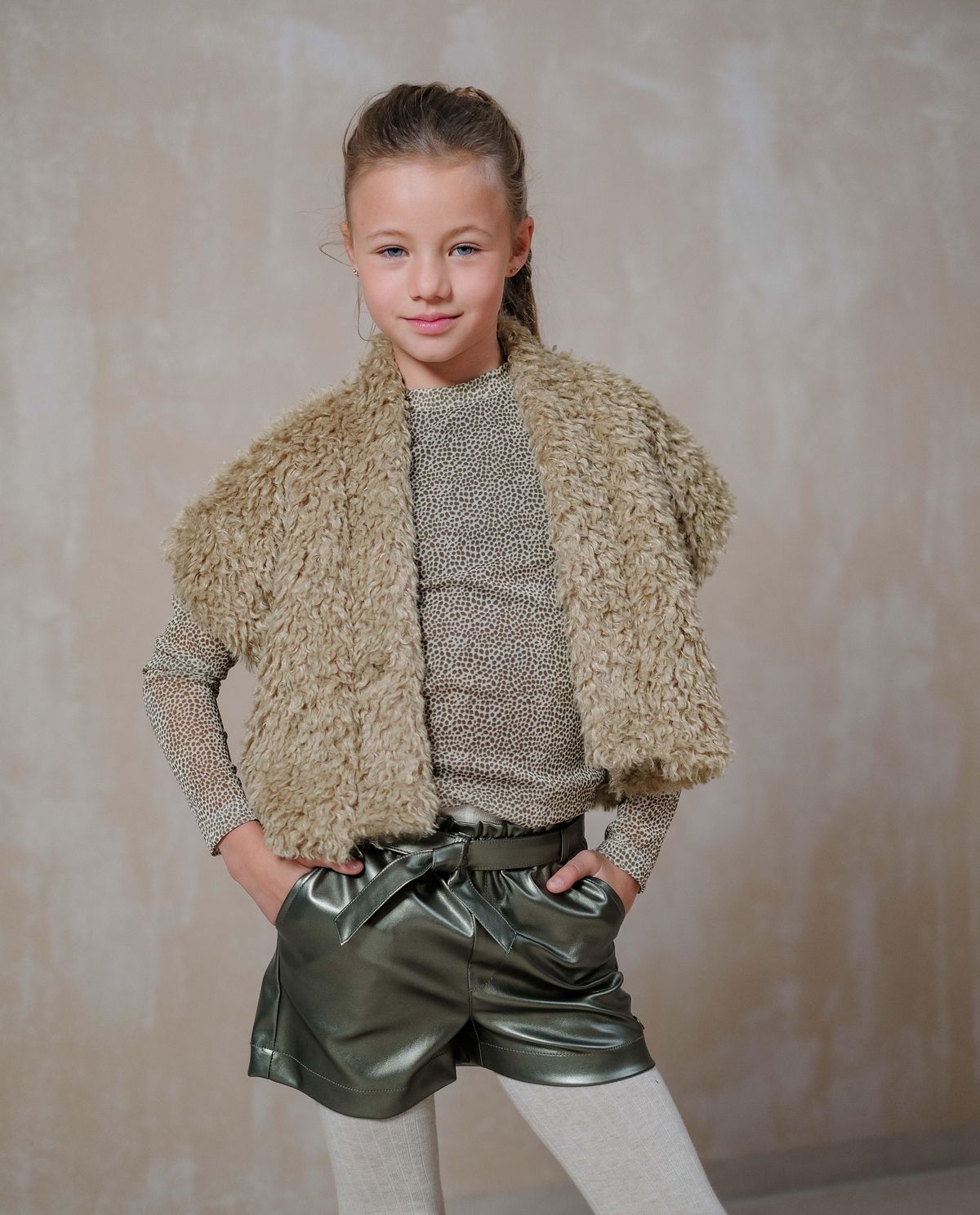 Short met metallic look
