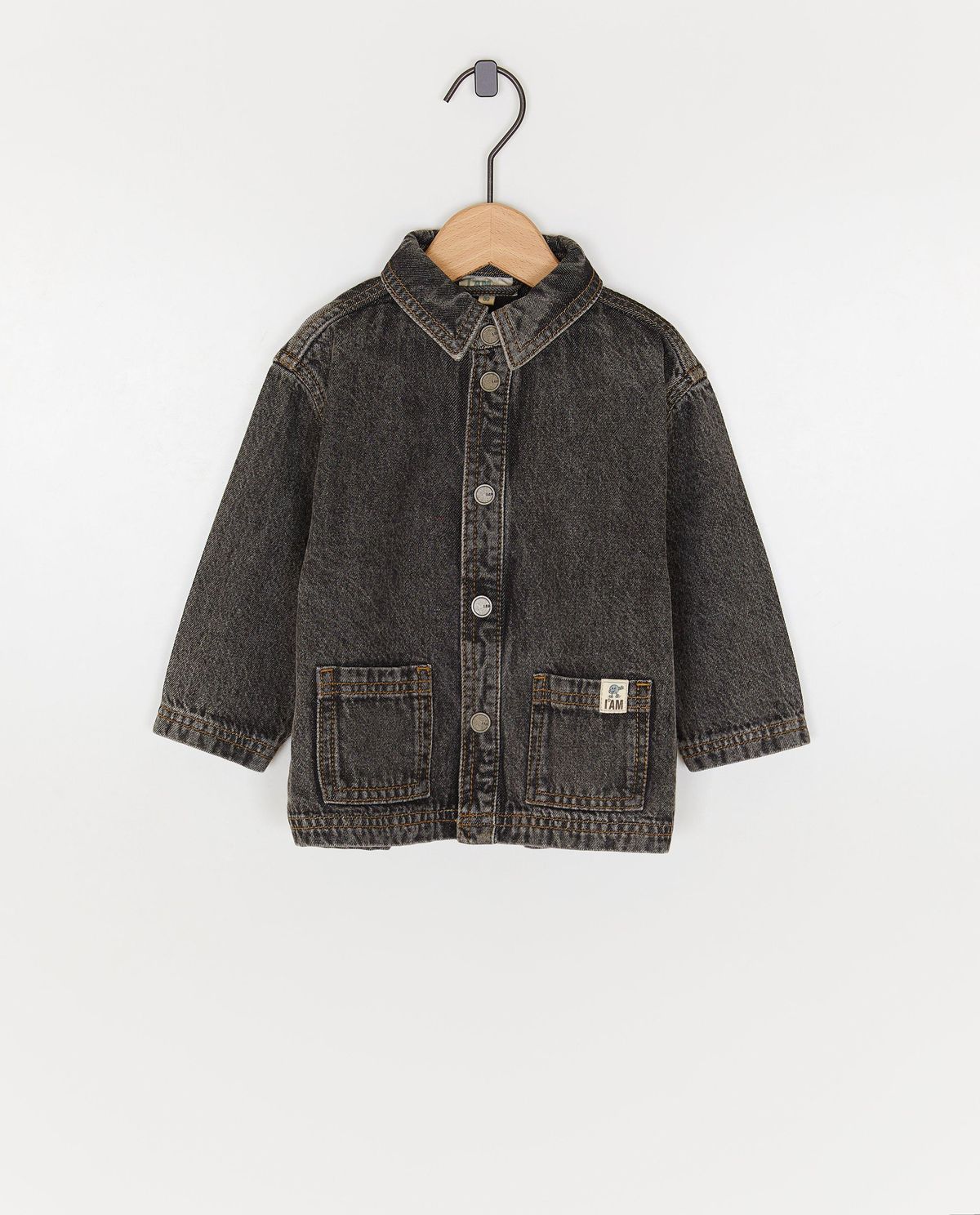 Biokatoenen jeanshemd met verwassen look, 62-92